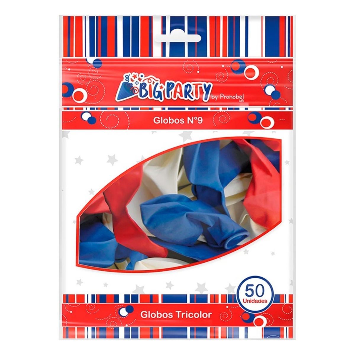 BIG PARTY - PACK X 4 GLOBOS N°9 FIESTAS PATRIAS 50 UND  BIG PARTY