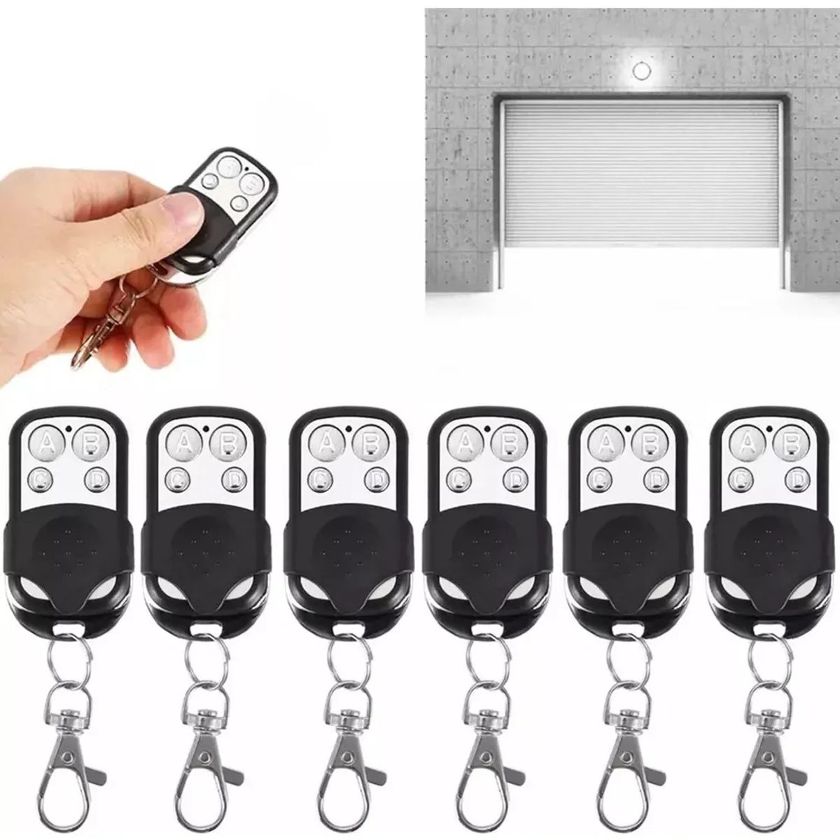 KUANGYE - Pack 6 Control Remoto Portón Eléctrico Universal Puerta Motor 433mhz