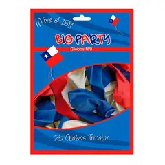 BIG PARTY - PACK X 4 GLOBOS N°9 FIESTAS PATRIAS 25 UND –