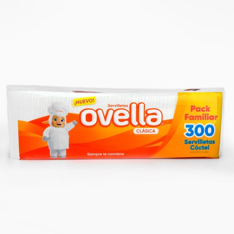 GENERICO - PACK X 4 SERVILLETA CÓCTEL 300 UNIDADES – OVELLA