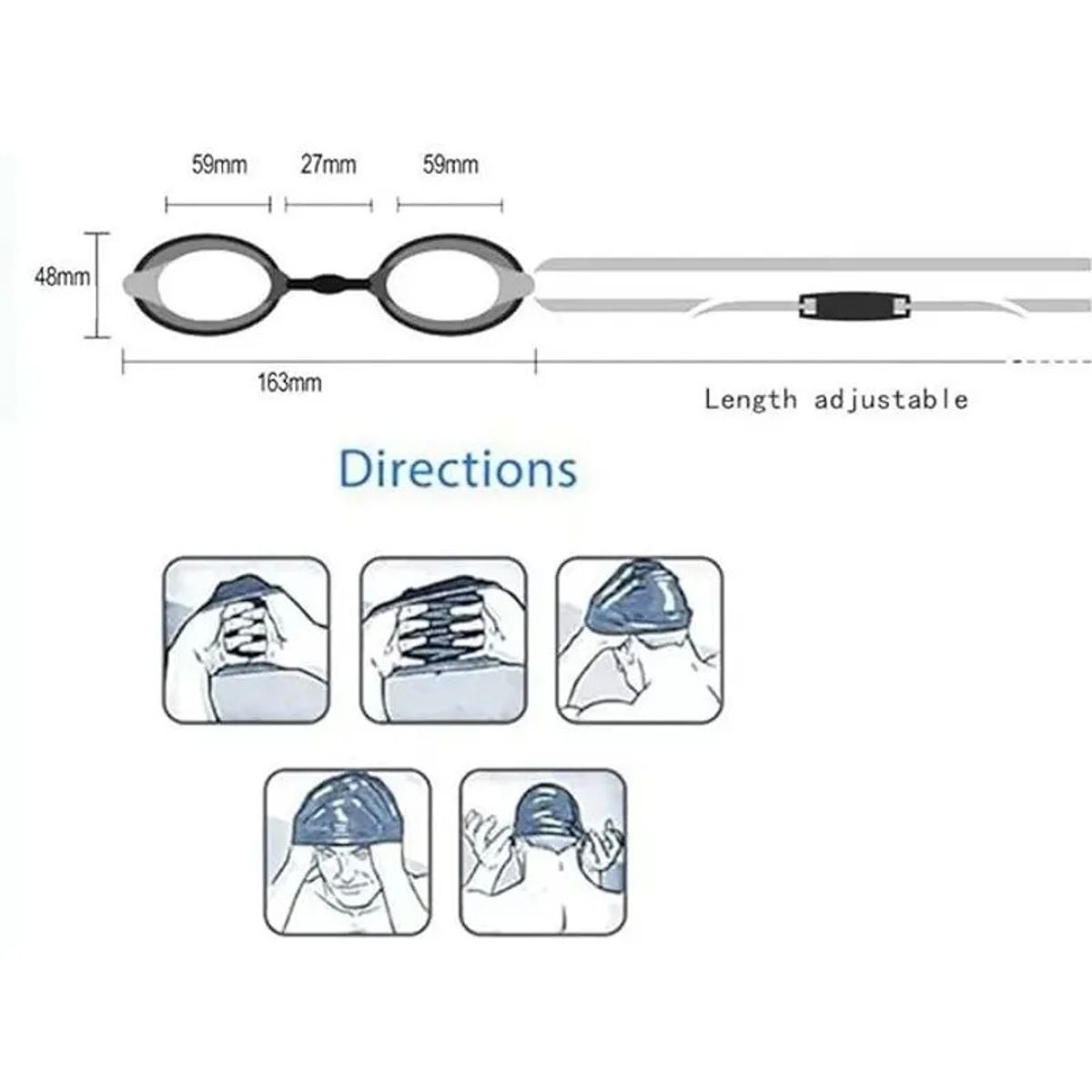 GENERICO - Lentes de Natación de Calidad Óptica y Protección UV