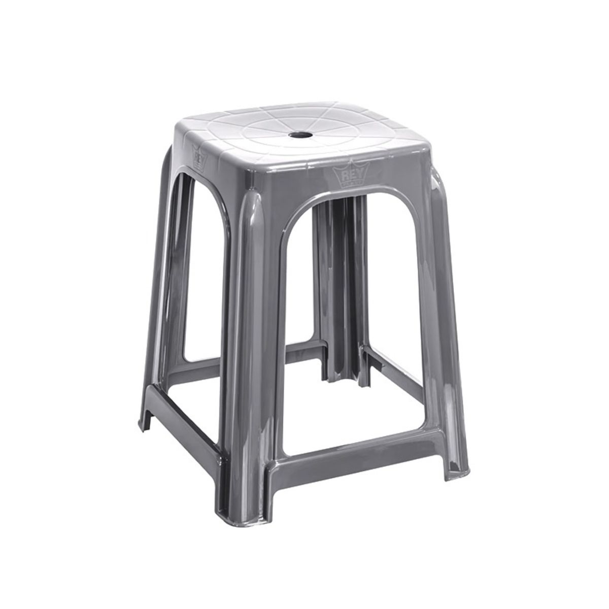 GENERICO - PACK X 4 BANCO CONFORT GRIS  REY PLAST