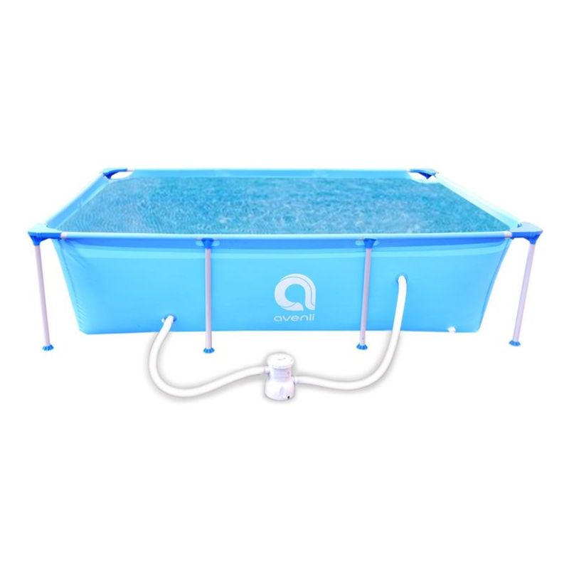 AFVENTURA - Piscina Con Filtro 2612l 66x179x258 Cm Celeste