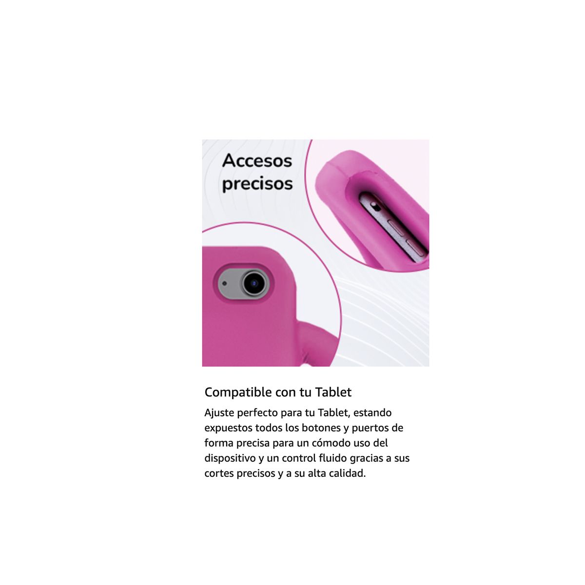 JOIGO - Funda Goma Antigolpes Niños Para Samsung A8 T290 Fucsia