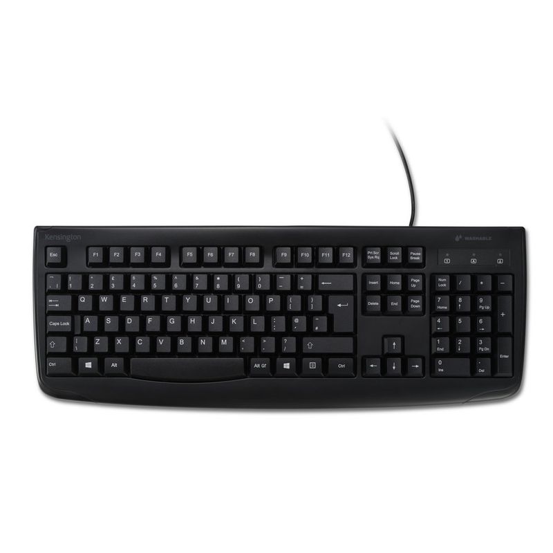 KENSINGTON - Teclado For Life Lavable Alámbrico Negro Kensington