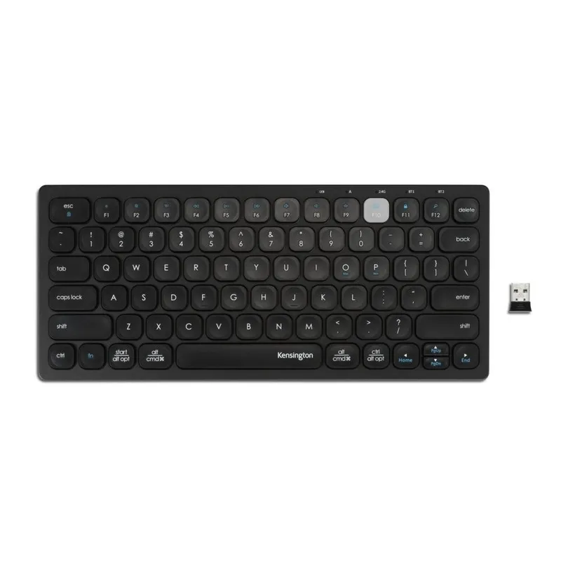 KENSINGTON - Teclado Inalámbrico Bluetooth Compacto 3 conexiones Negro