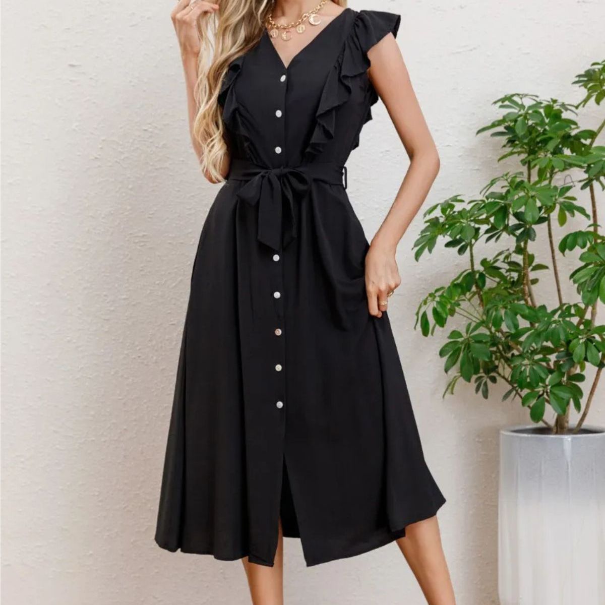 LOOK SHOP - Vestido Largo Primavera Mujer, Casual Maxi Vestidos 3339