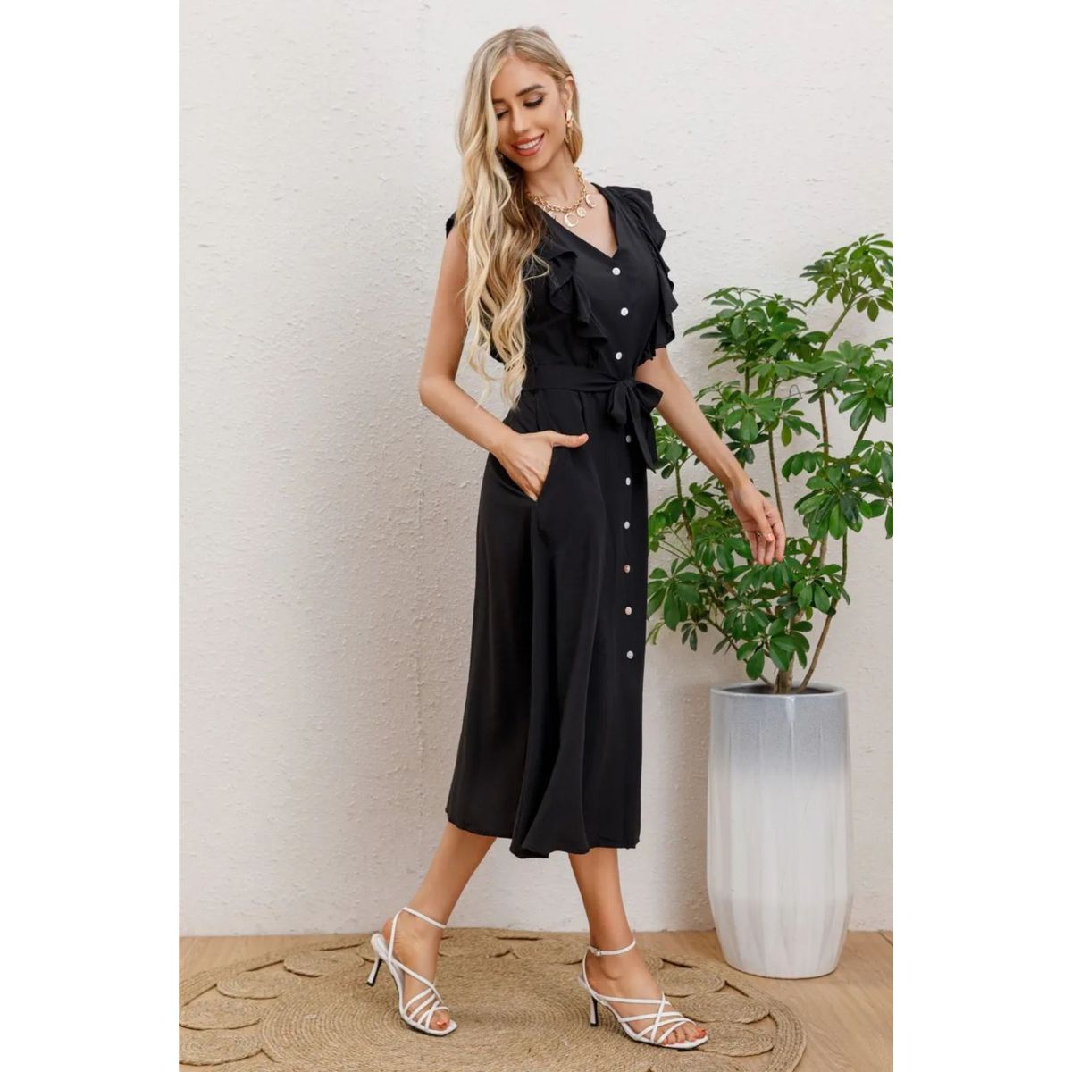 LOOK SHOP - Vestido Largo Primavera Mujer, Casual Maxi Vestidos 3339