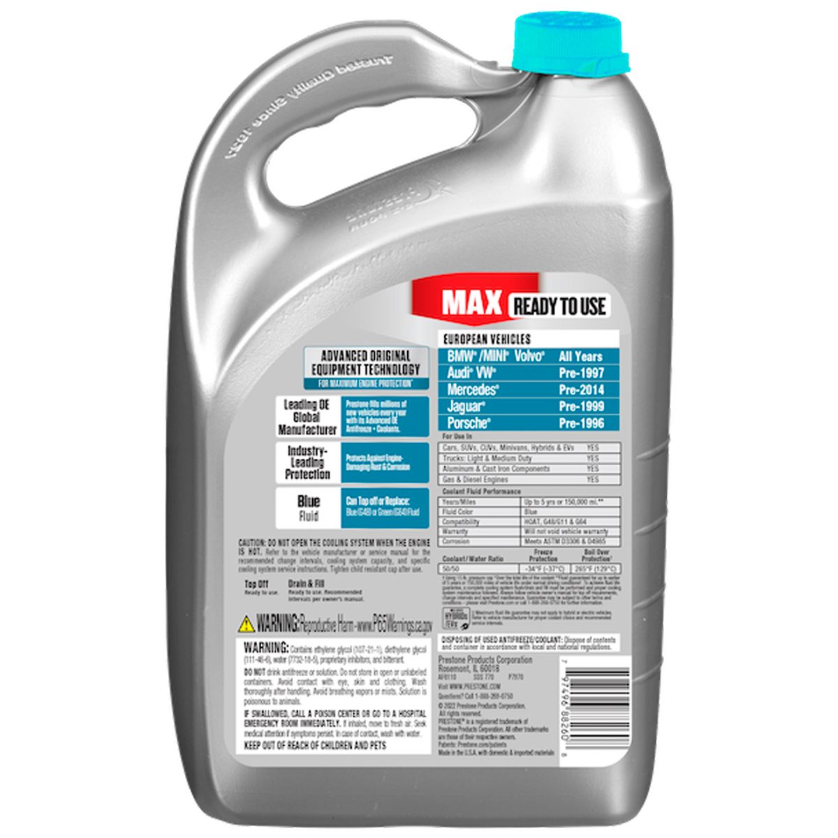 PRESTONE - Refrigerante Prestone Turquesa Europeo (BMW, Volvo, Mini)