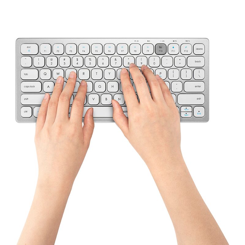 KENSINGTON - Teclado Inalámbrico Compacto 3 conexiones Blanco K75504ES