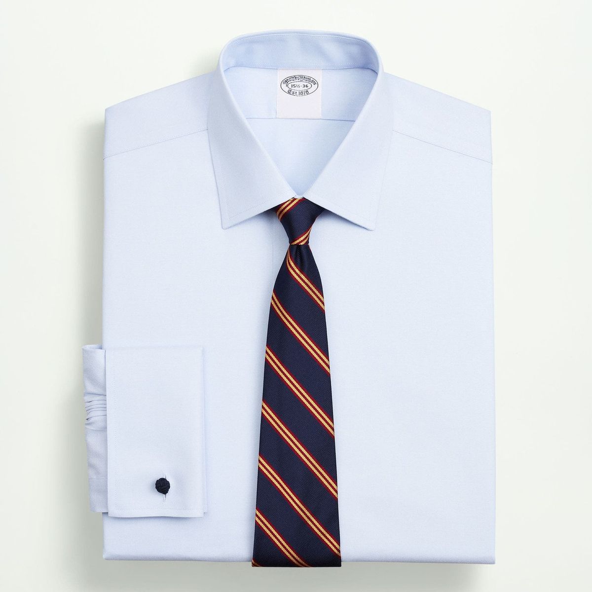 BROOKS BROTHERS - Camisa Cotton Pinpoint Regular Non-Iron Ainsley Hombre Celeste