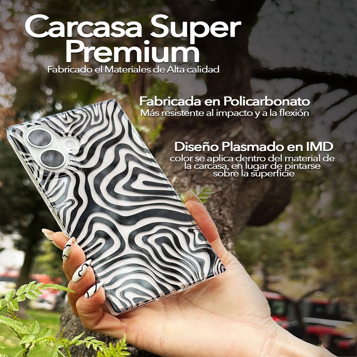 KBOD - Carcasa Kbod Blox Diseño Fantasy Print Cebra Para iPhone 16 Pro Max