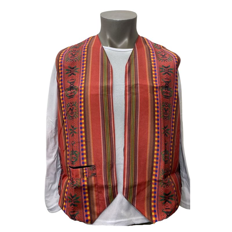 EKOL TACTICA MILITAR - Chaleco Bolero Nortino Colores Juvenil Traje Típico Fiestas Patrias