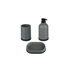 5FIVE - Set De Baño De 3 Piezas Propileno - Gris - Tamano Unico