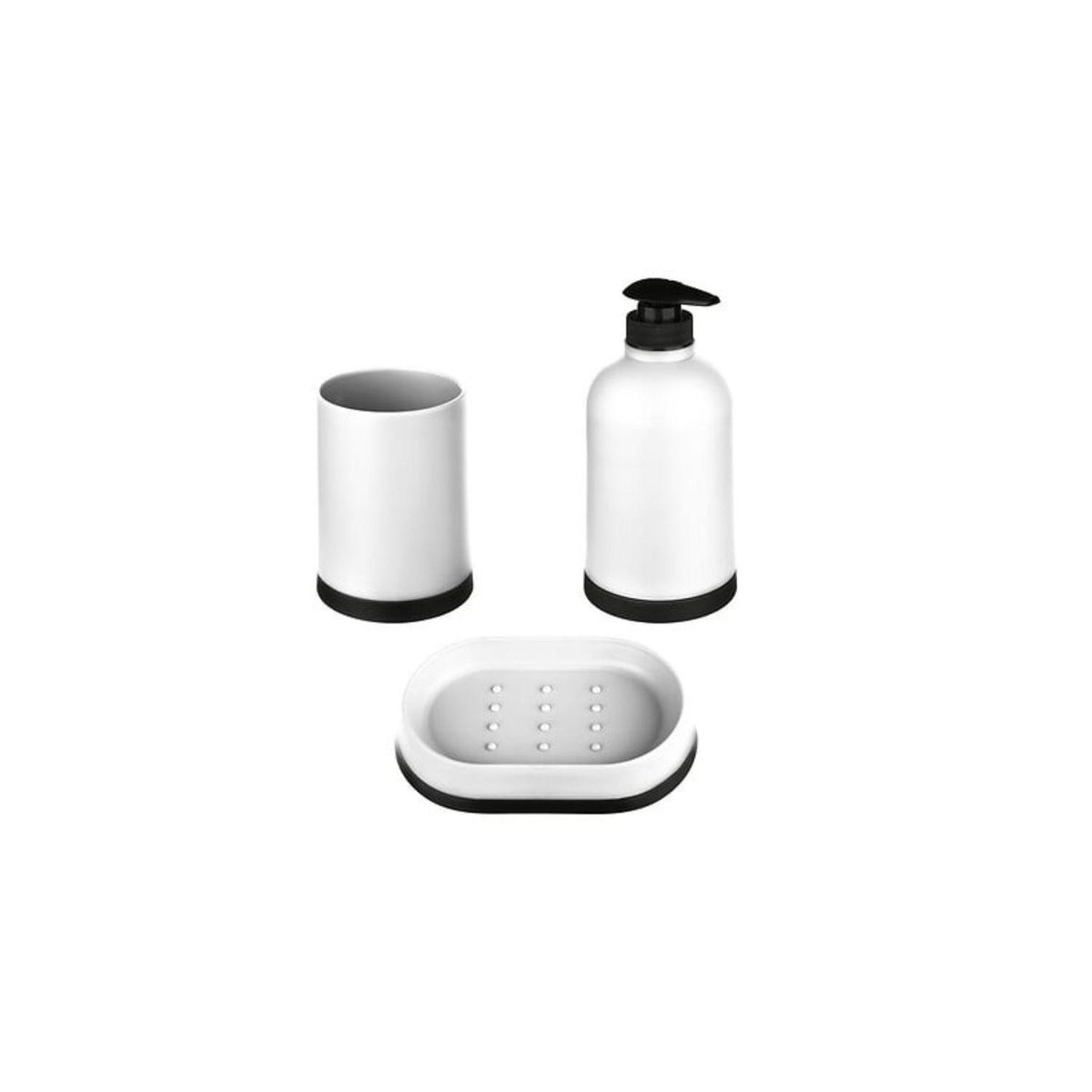 5FIVE - Set De Baño De 3 Piezas Propileno 5Five - Blanco - Tamano Unico