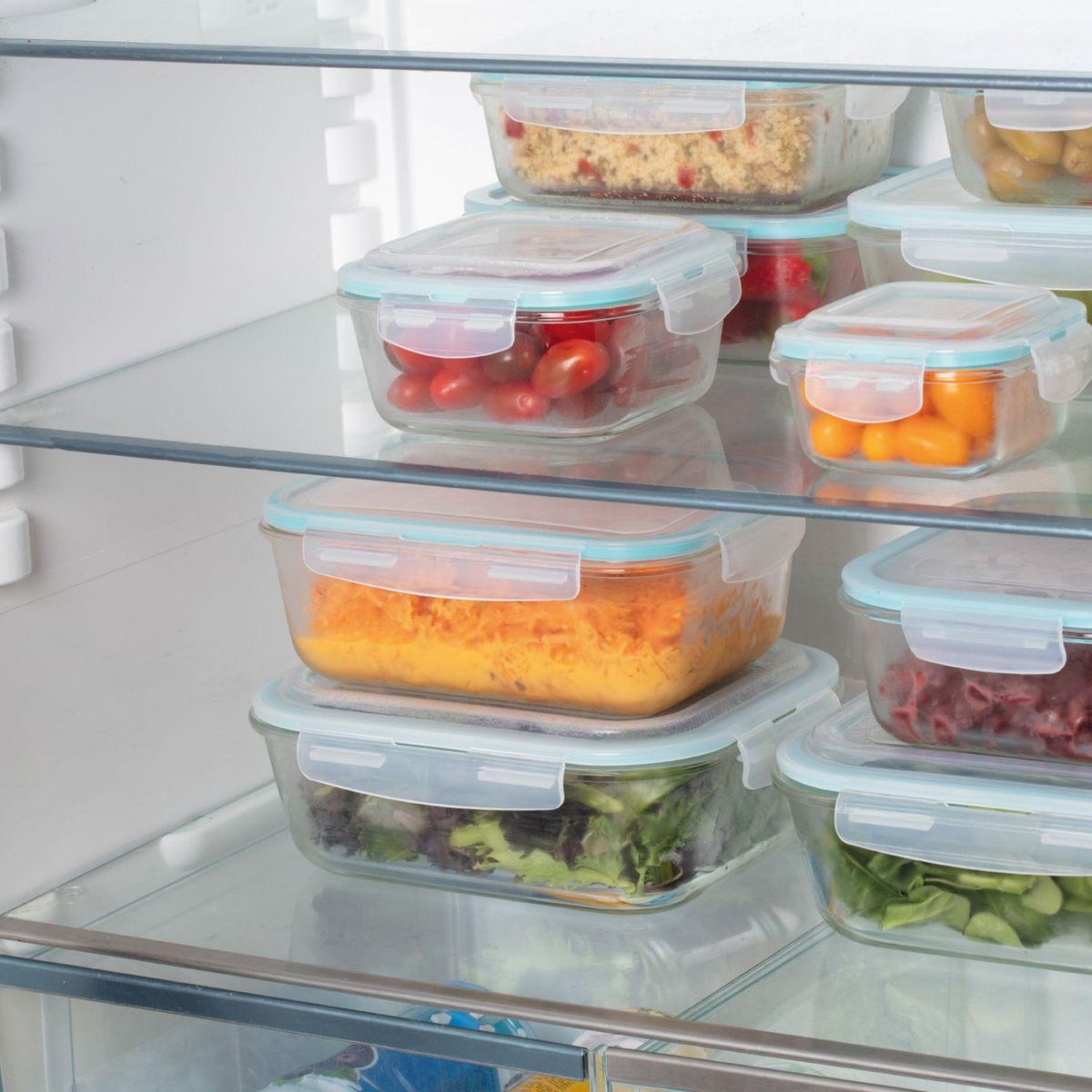 5FIVE - Set De 3 Contenedores De Vidrio Tapa Plastica 5Five