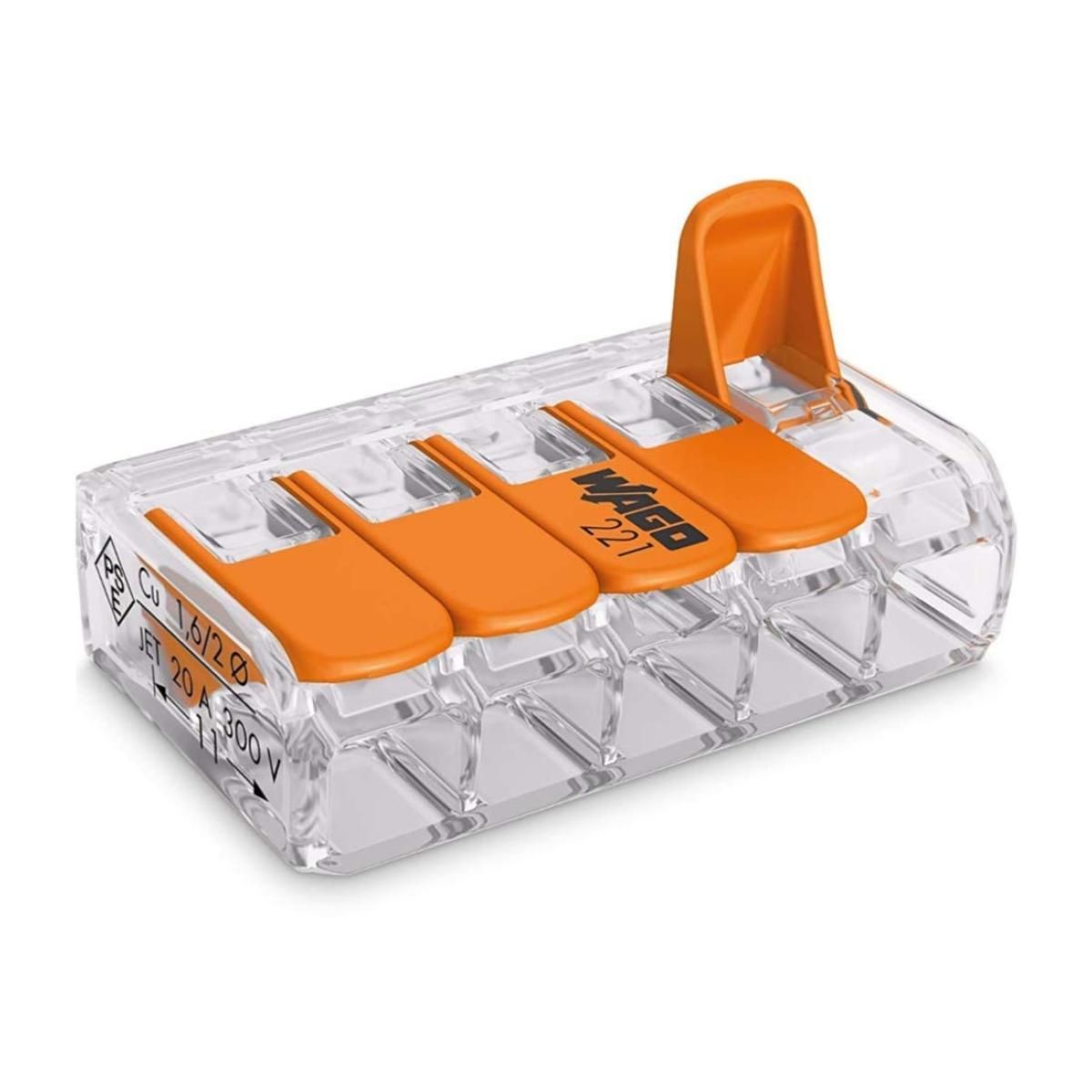 GENERICO - Conector de empalme Wago 2 salidas compacto pack 5