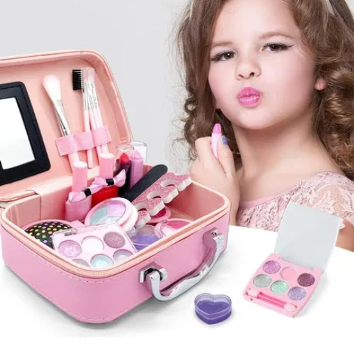 GENERICO - Kit Maquillaje Niñas Cosméticos No Tóxicos