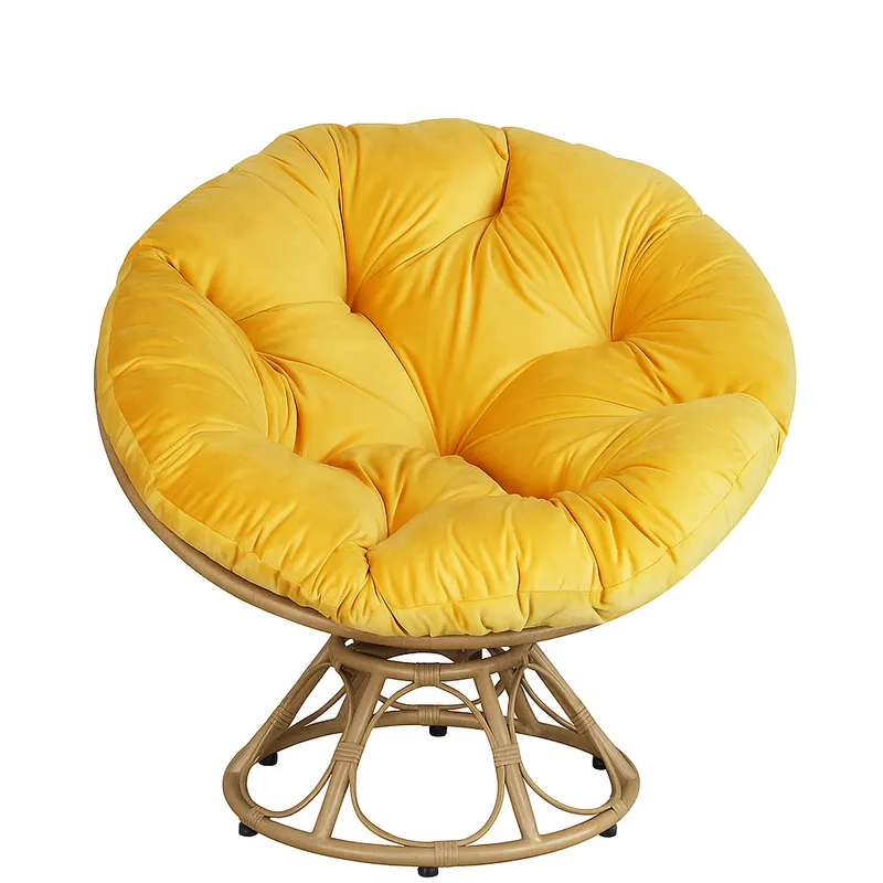 GENERICO - Sillón Papasan Giratorio con Cojín Acolchado