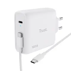 TRUST - Cargador Universal USB-C 100W 5A + Cable C/C de 2Mt
