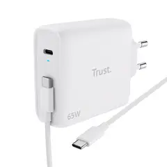 TRUST - Cargador Universal USB-C 65W 3A + Cable C/C de 2Mt