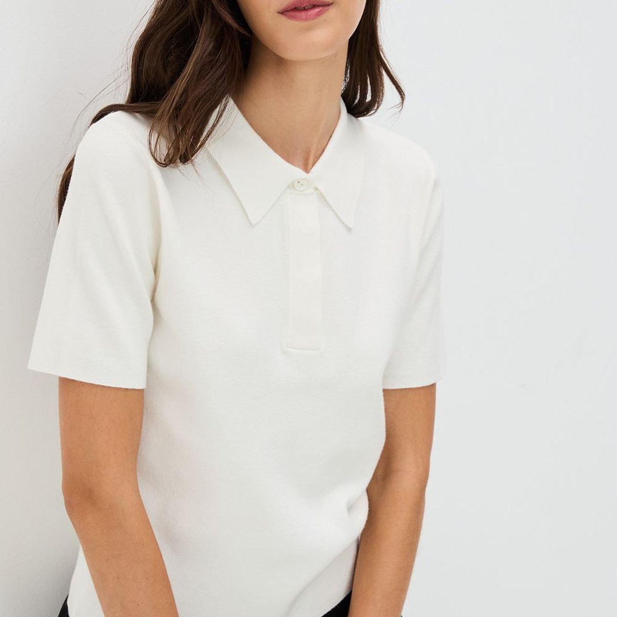 IO - Polera Manga Corta Mujer Blanco Io