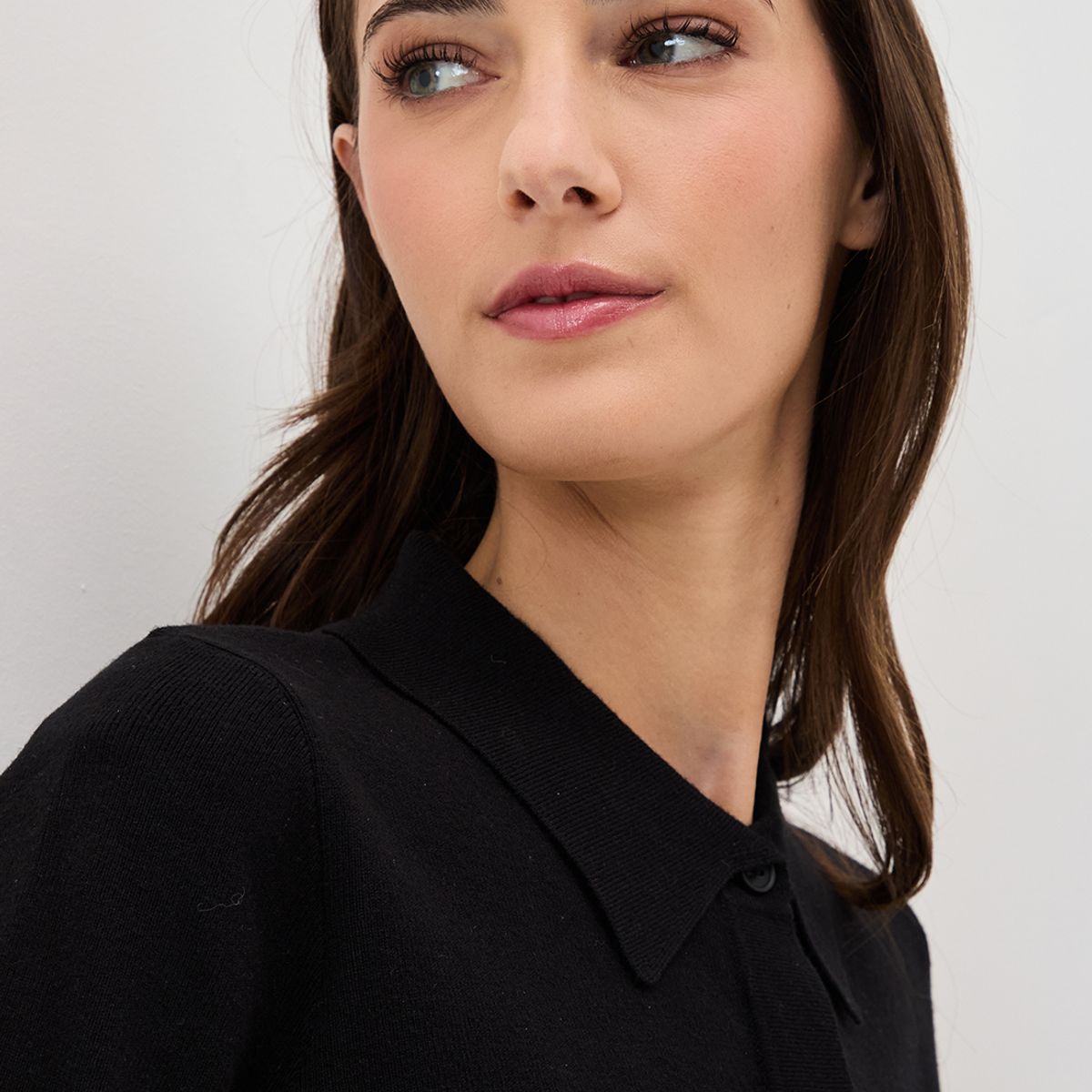 IO - Polera Manga Corta Mujer Negro Io