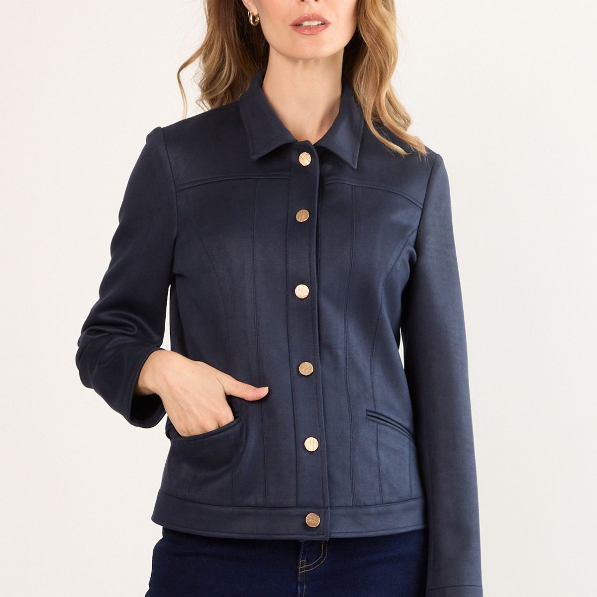 MA GRIFFE - Chaqueta Mujer Azul Magriffe