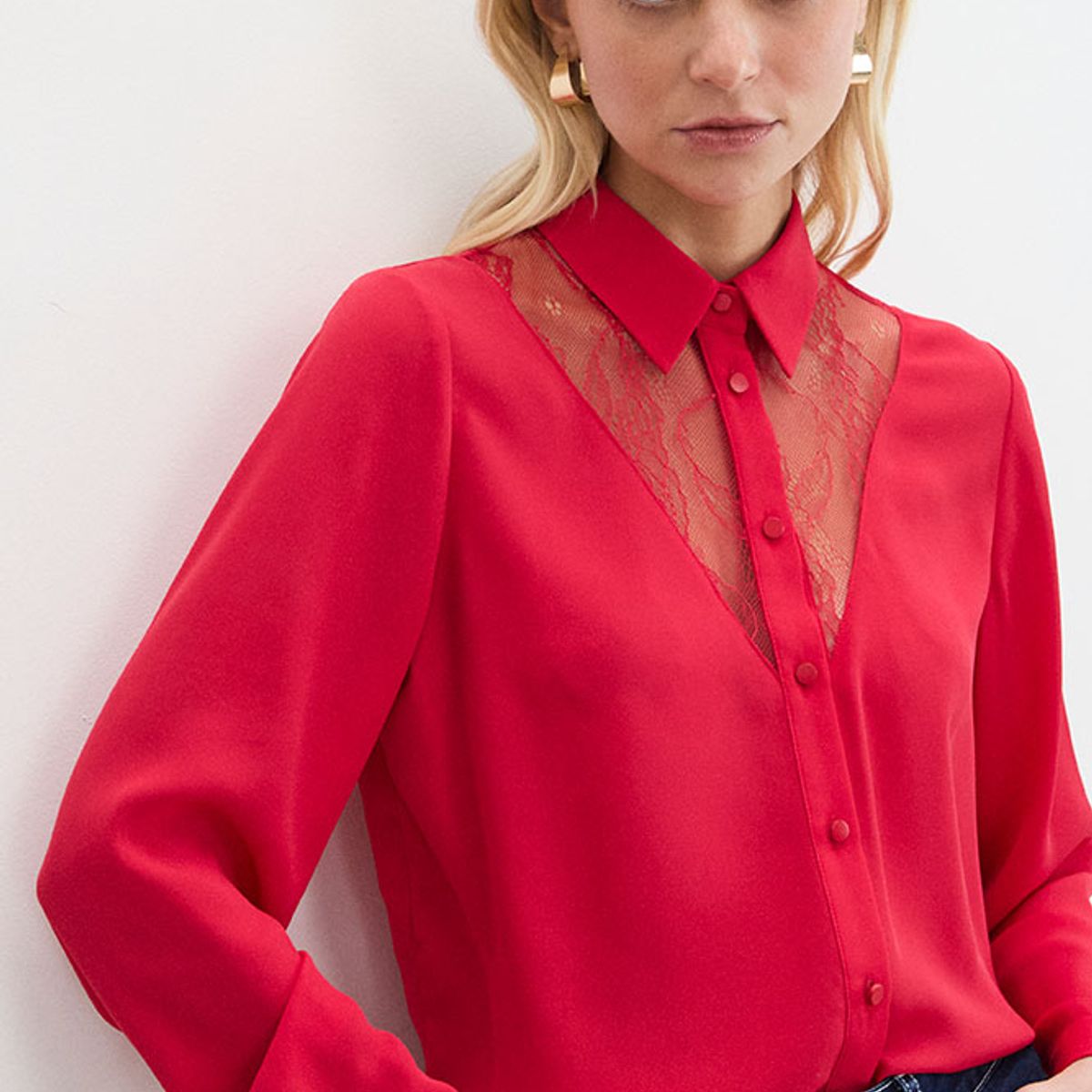 ASH - Blusas Manga Larga Mujer Rojo Ash