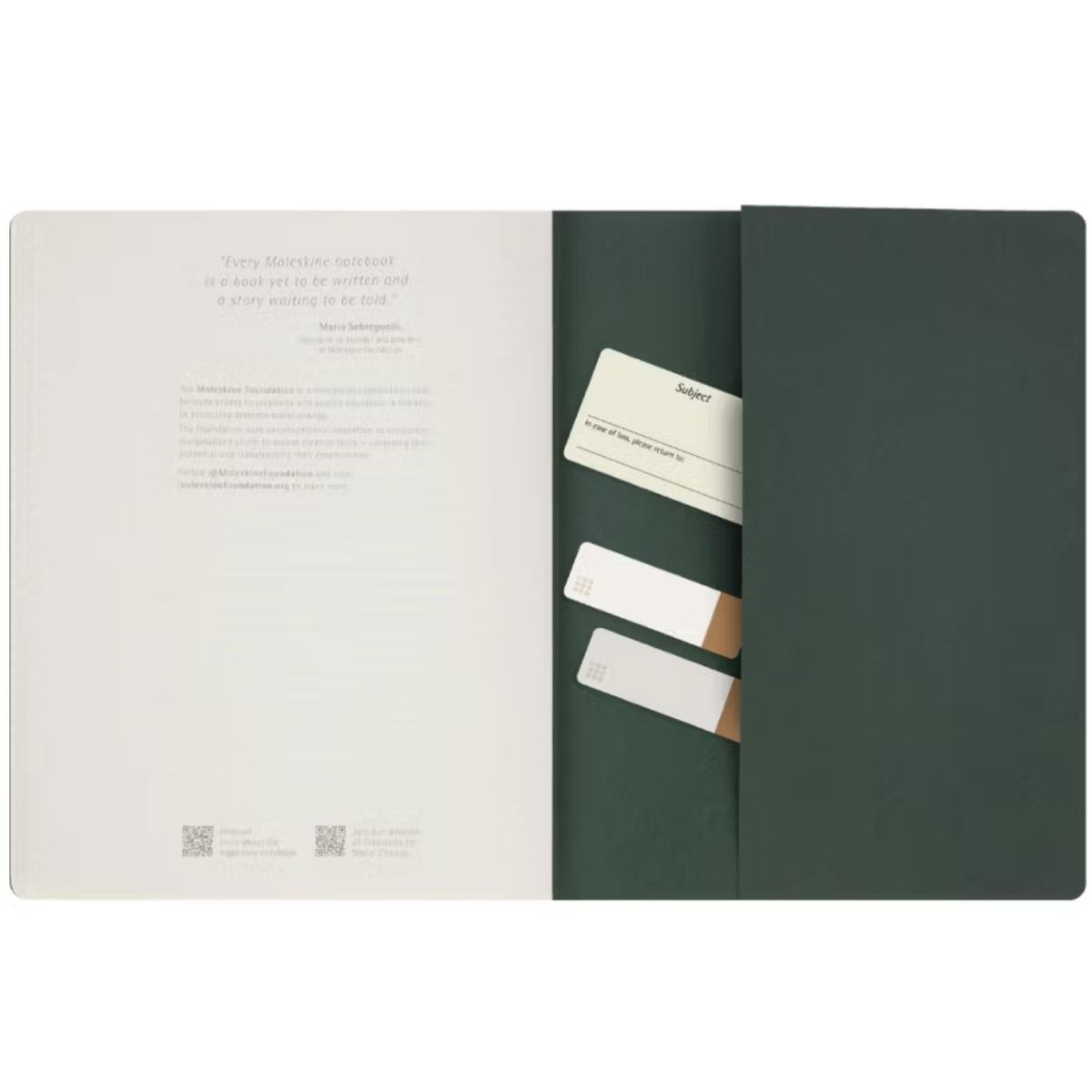 MOLESKINE - Cuaderno estudiante - Tapa Blanda - XXL - Verde Mirto - Lisa