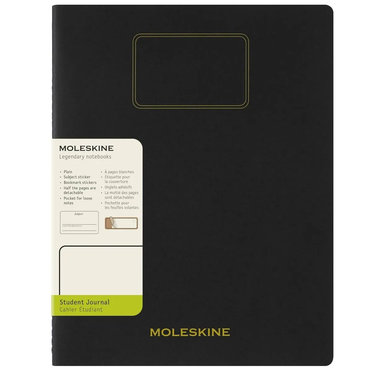 MOLESKINE - Cuaderno Moleskine estudiante -Tapa Blanda -XXL -Negro -Lisa
