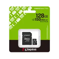 KINGSTON - Tarjeta de Memoria microSD 128GB Canvas Select Plus