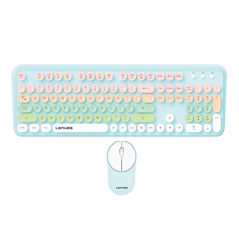 LENYES - Teclado y Mouse Inalámbrico Lenyes TECCOMWK103AZ