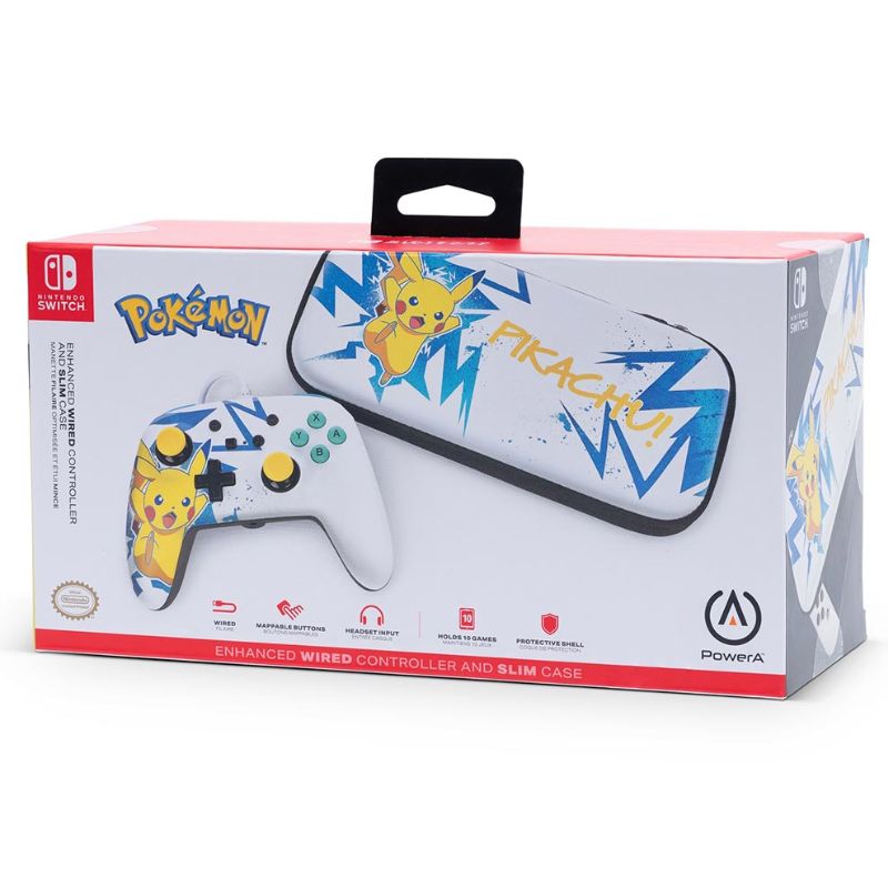 POWER A - PACK NINTENDO SWITCH CONTROL + BOLSO DISEÑO POKEMON
