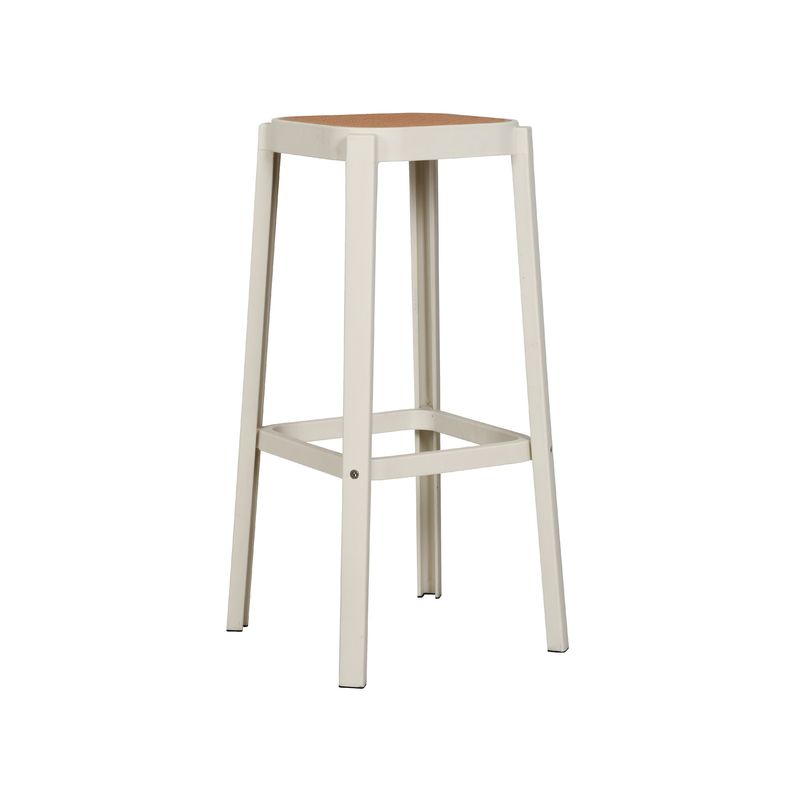 PLOS - Silla Piso Bar Taburete x1 Unidad Aliano Plos Blanco Altura 75 cm