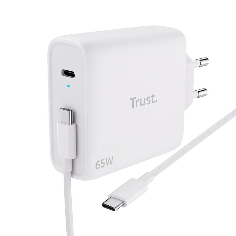 Cargador Universal USB-C 65W 3A + Cable C/C de 2Mt