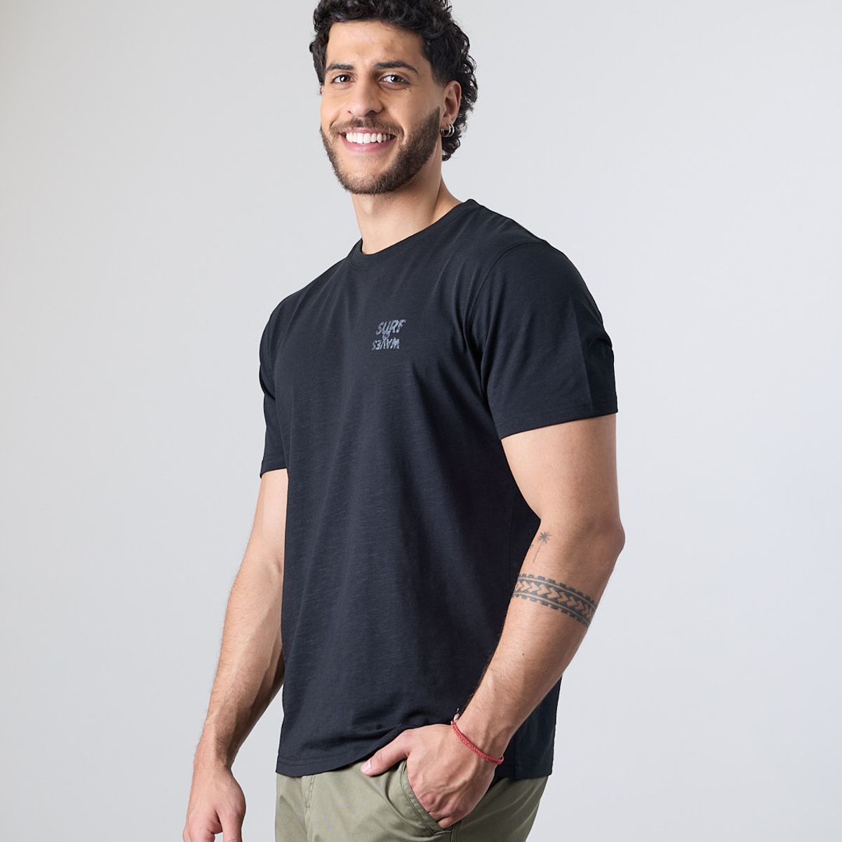 POLEMIC - Polera hombre manga corta tipo Bambu XV1711 Polemic