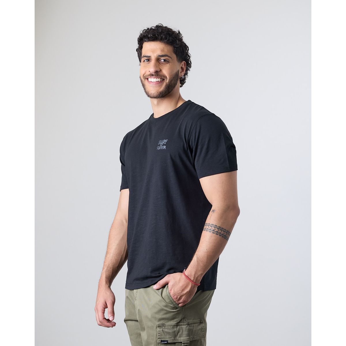 POLEMIC - Polera hombre manga corta tipo Bambu XV1711 Polemic