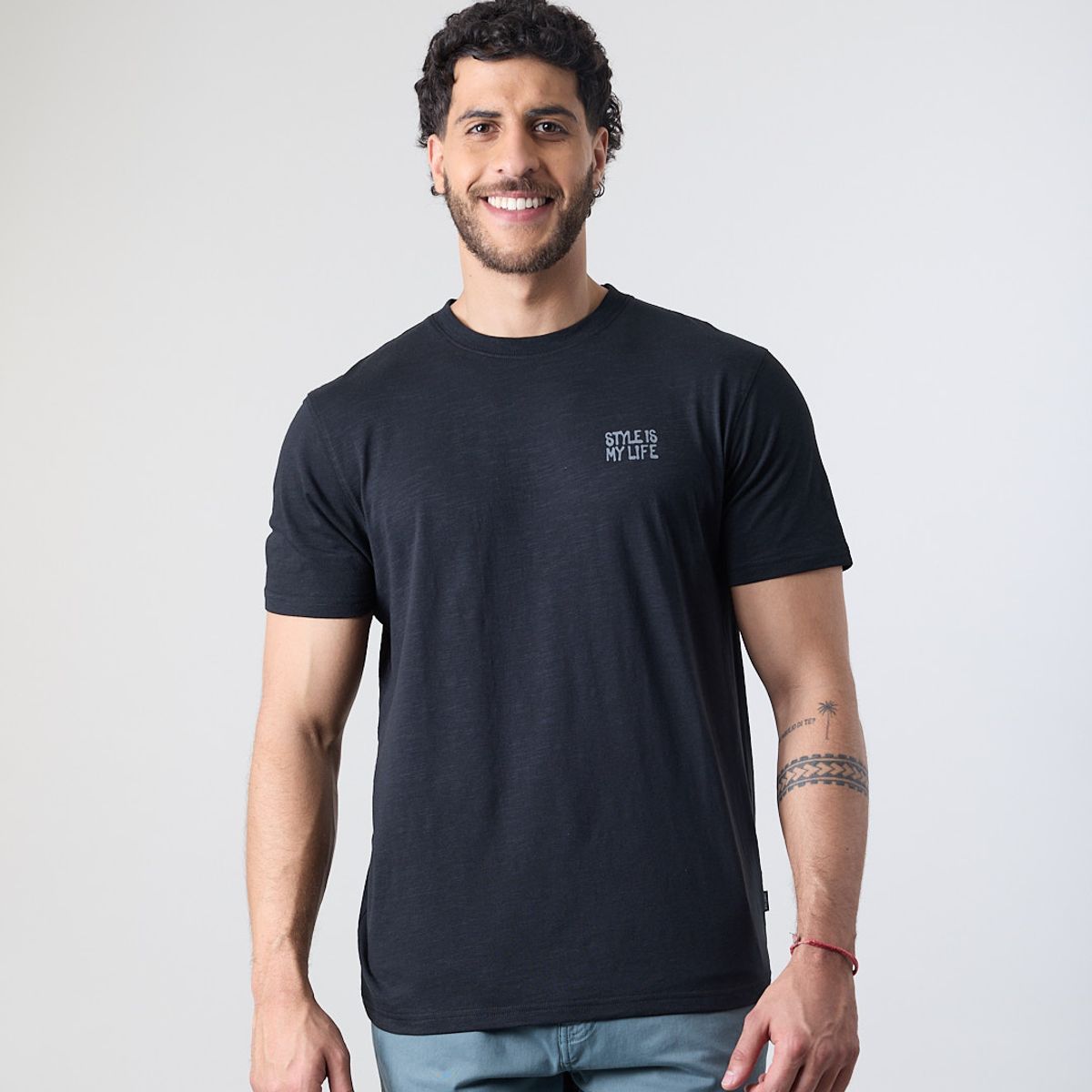 POLEMIC - Polera hombre manga corta tipo Bambu XV1712 Polemic