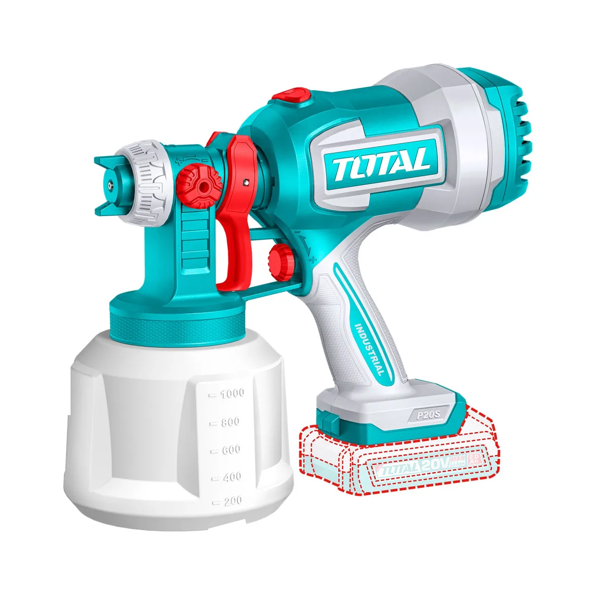 TOTAL TOOLS - Kit 20V Pulverizadora y Hidrolavadora y Aspiradora 2 Baterías y Cargador Total