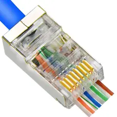 ATLANTICSWIRE - CONECTOR RJ45 CAT5E FTP METALICO, PASS THRU 100 UNI.