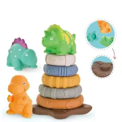 SPACEZAT - Torre Dinosaurio Juguete Didáctico Apilable 7pcs