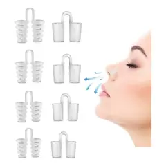 GENERICO - Pack X8 Dilatador Nasal Silicona Anti Ronquido Apnea Expanso