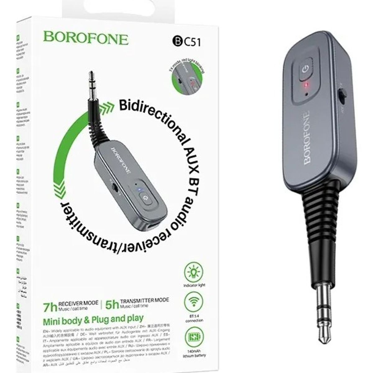 BOROFONE - Receptor Transmisor Bluetooth Borofone Bc51 - Auto  Avion