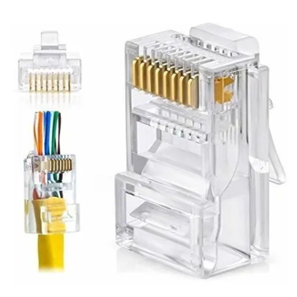 ATLANTICSWIRE - CONECTOR RJ45 CAT5E PASS THRU 100 UNI.