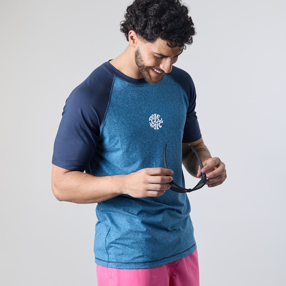 POLEMIC - Polera Filtro UV manga corta Raglan XV1767 Polemic
