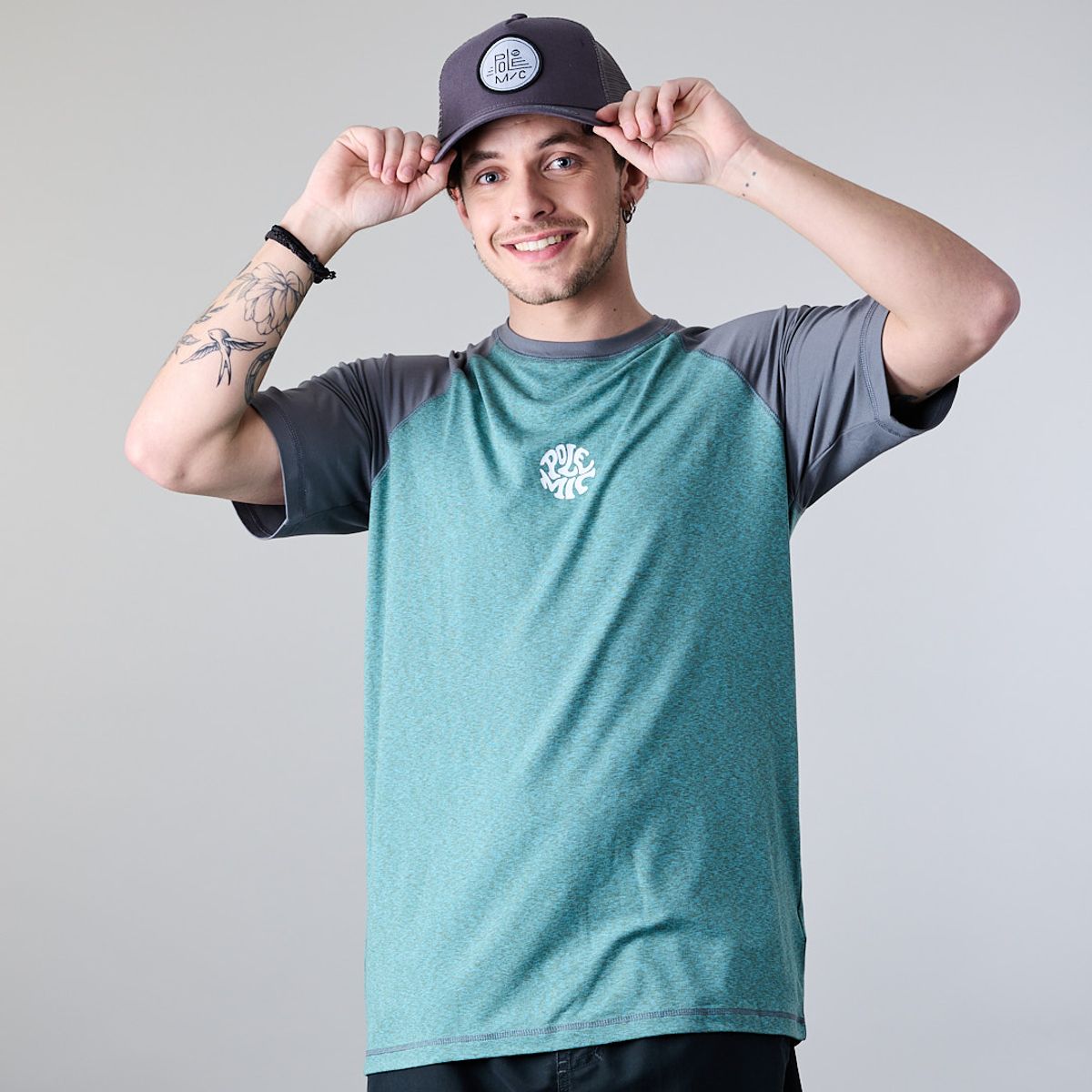 POLEMIC - Polera Filtro UV manga corta Raglan XV1767 Polemic