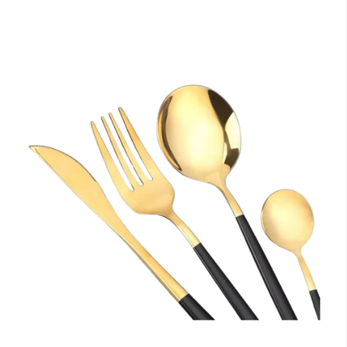GENERICO - Cubiertos servicio completo negro