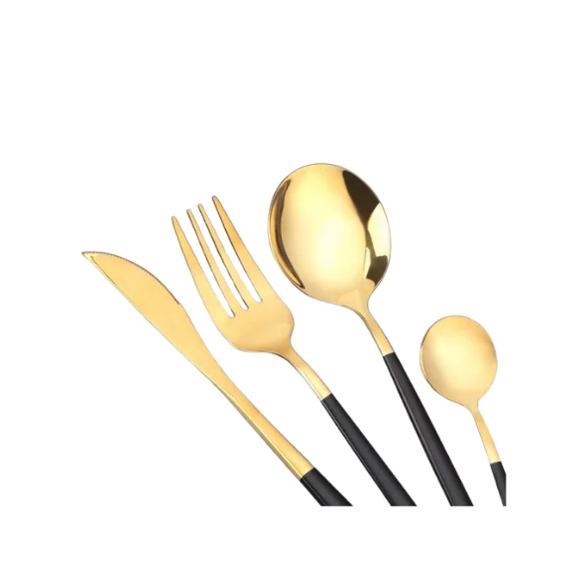 GENERICO - Cubiertos servicio completo negro