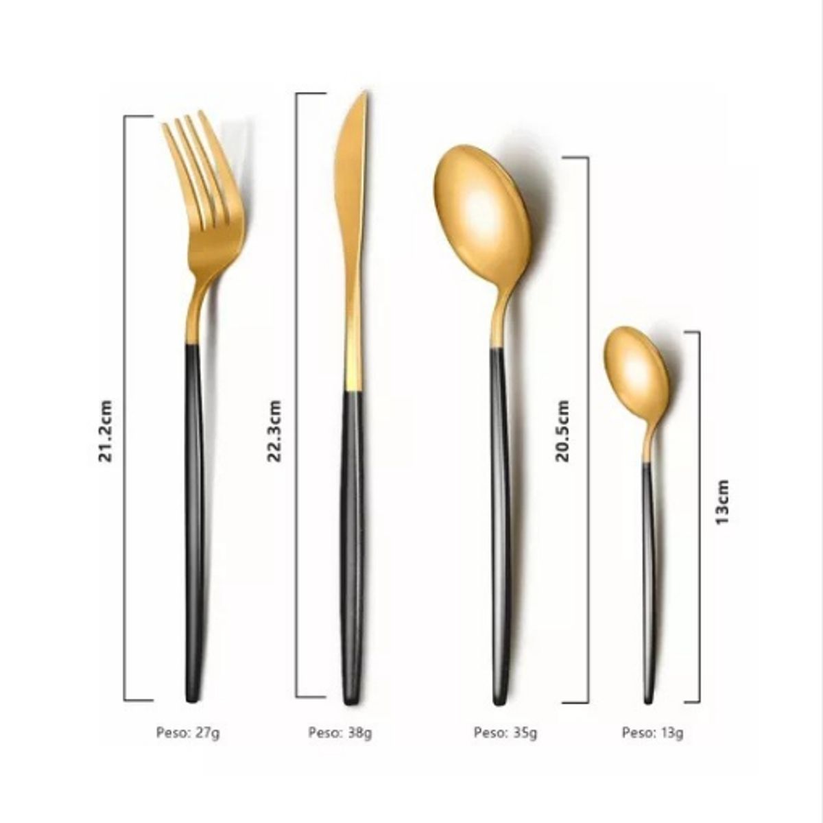 GENERICO - Cubiertos servicio completo negro